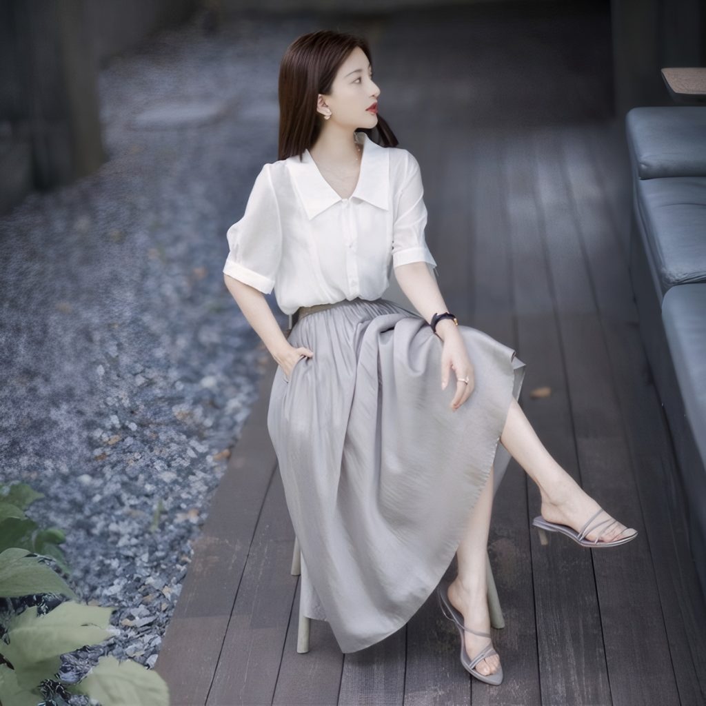 2026 New High-End Light Luxury Cold Style Women's Two-Piece Set French Sweet Dress Summer - Style a3a0c4