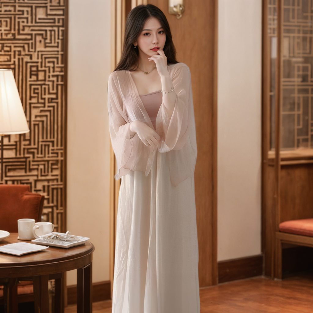 New Chinese Style Three-Piece Skirt Set for Women - Style a3bac0